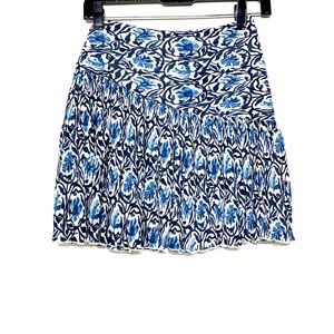 H&M Paisley Floral Print Chiffon Flounce Mini Skirt